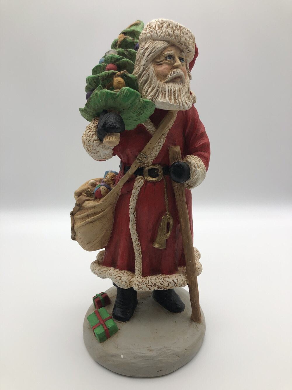 Santa Claus Florentine Art Studio 1987 Vintage Christmas Sculpture Tree 20-1360